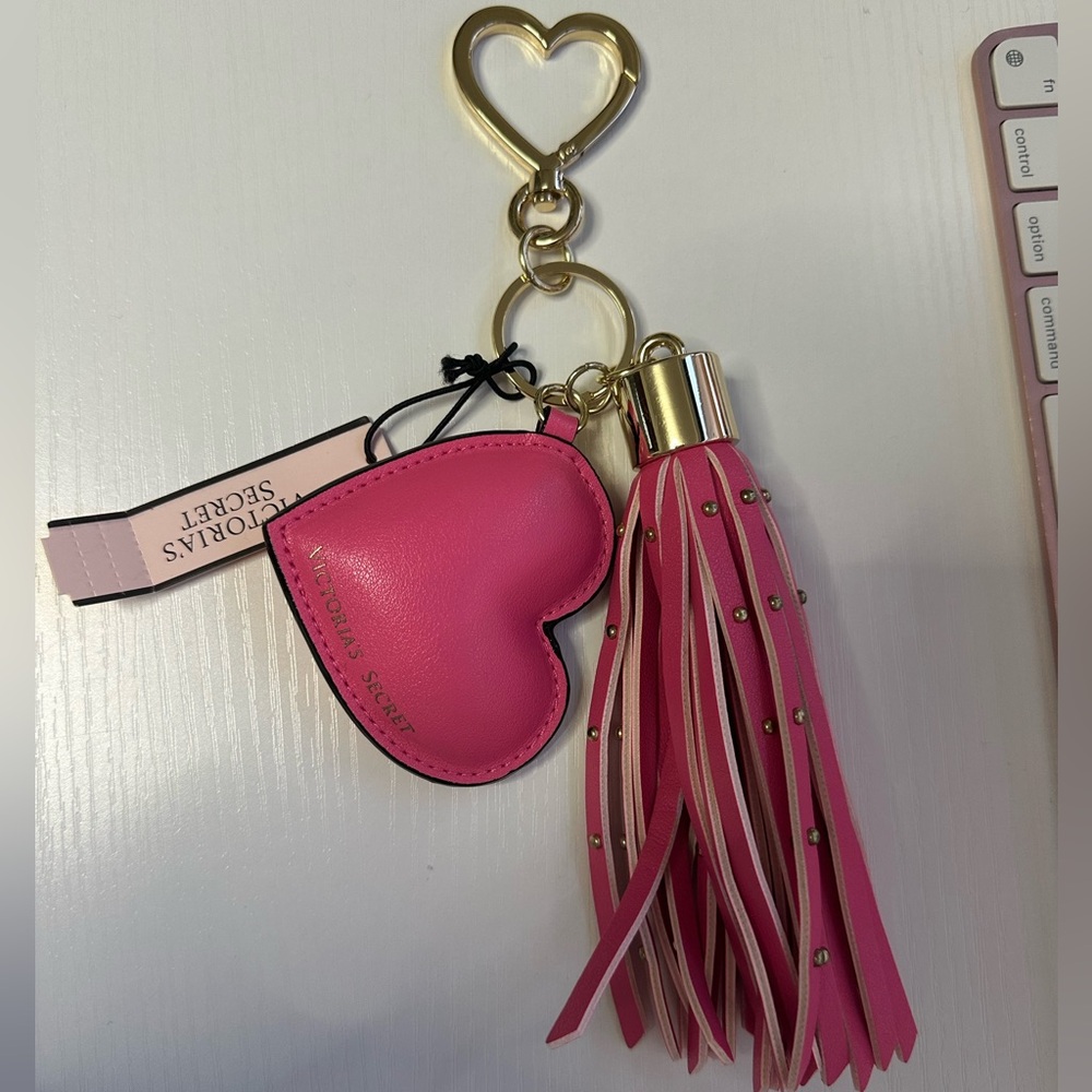 Victoria's Secret Pink Heart and Tassel Key Chain